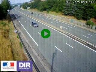 Webcam routière à Saint-Etienne-Terrenoire sur la RN88 avant la jonction entre l'A72 et le Boulevard Périphérique de Saint-Etienne