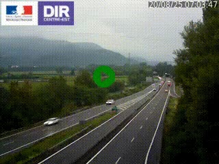 Caméra trafic à Meylan sur la Rocade-Sud de Grenoble en direction d'Aix-en-Provence