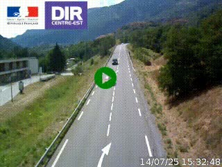 Web cam sur la N90 à Aime, en provenance de Bourg-Saint-Maurice et en direction d'Albertville