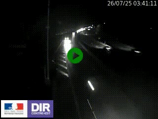 Caméra autoroute sur A6 - Valvert, près de Lyon, en direction de Paris, à hauteur de la sortie 36 Porte du Valvert