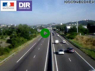 Caméra autoroute à Saint-Etienne (Les Littes) à hauteur du Ikea Saint-Etienne sur l'A72 en direction de Roanne