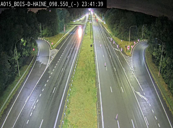 Webcam autoroute Belgique - Bois d'Haine - E42 - BK 98.6