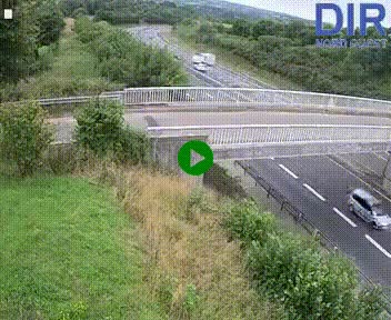 Webcam sur A84 à hauteur de Pont-Farcy, au niveau du pont autoroutier sur la Vire, au sud de Saint-Lô