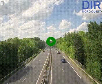 Webcam sur le périphérique de Caen (N814) à l'est de la ville, à Mondeville hauteur de la sortie 2, Presqu'île-Rives de l'Orne, au bout de l'autoroute A13