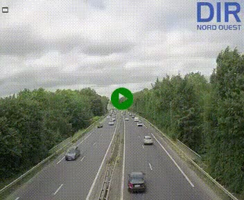 Webcam sur le périphérique de Caen (N814) à l'est de la ville, à Mondeville hauteur de la sortie 2, Presqu'île-Rives de l'Orne, au bout de l'autoroute A13