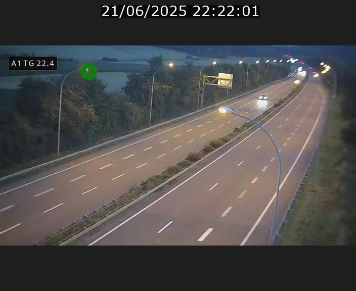 Traffic live webcam Luxembourg Flaxweiler - A1 direction Luxembourg - BK 22.4