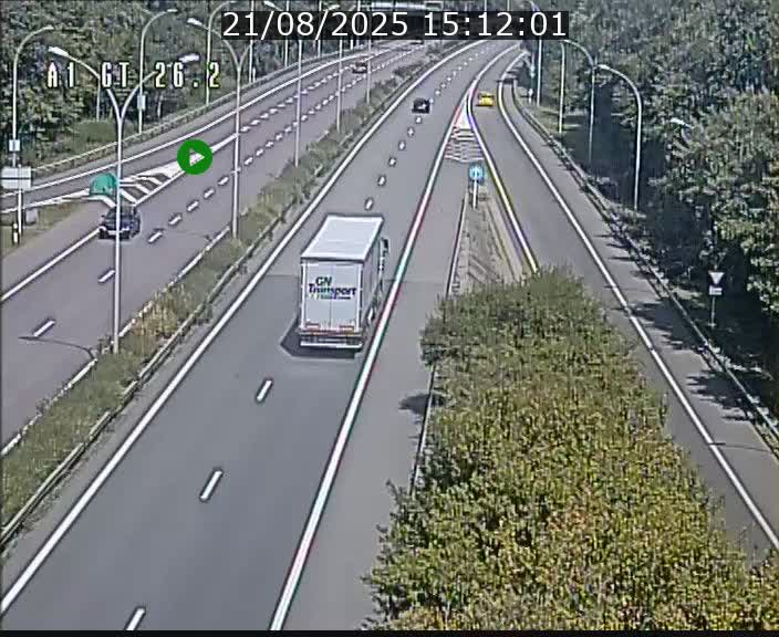 Traffic live webcam Luxembourg Grevenmacher - A1 direction Allemagne - BK 26.2