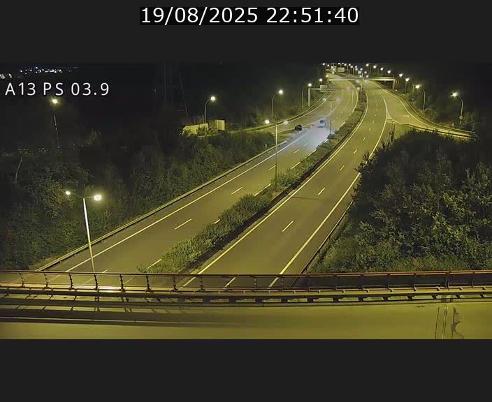 Traffic live webcam Luxembourg Differdange - A13 direction Esch-sur-Alzette - BK 3.9