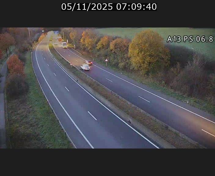 Traffic live webcam Luxembourg Ehlerange - A13 direction Esch-sur-Alzette - BK 6.8