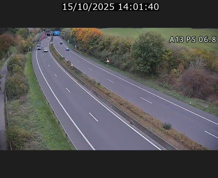 Traffic live webcam Luxembourg Ehlerange - A13 direction Esch-sur-Alzette - BK 6.8
