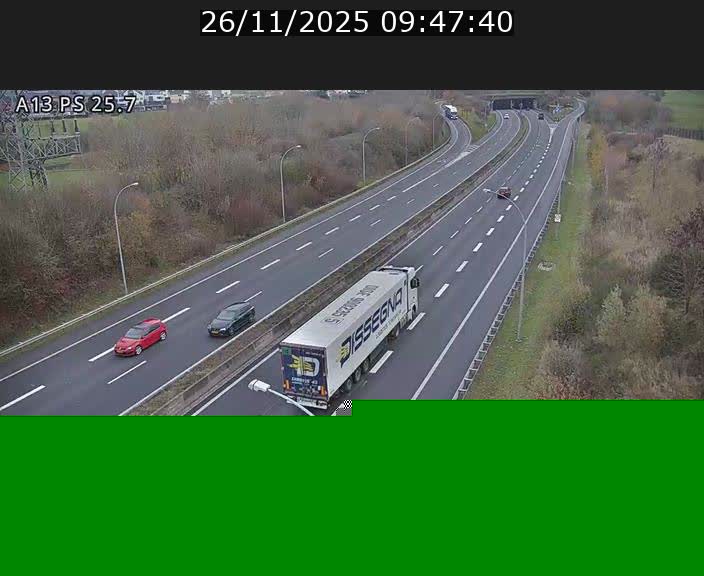 Traffic live webcam Luxembourg Frisange - A13 direction Allemagne - BK 26