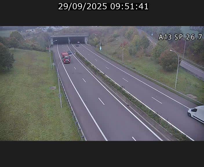 Traffic live webcam Luxembourg Frisange - A13 direction Luxembourg-ville - BK 26.7
