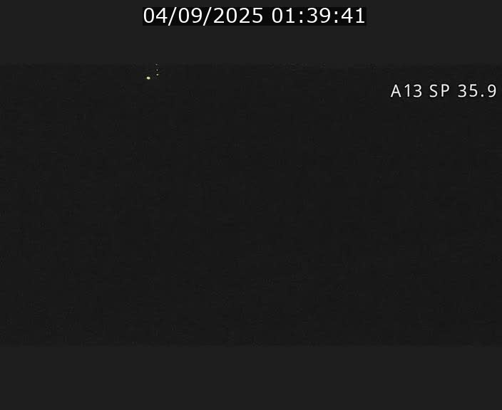 Webcam trafic sur A13 à l'entrée ouest du tunnel Markusbierg à Remerschen. Vue orientée vers Mondorf-les-Bains.