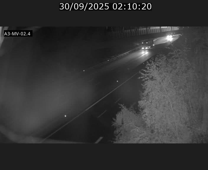 Webcam autoroute de la France (A3) au Luxembourg à Fentange, à proximité de la Croix de Gasperich. Vue orientée vers la Cloche d'Or