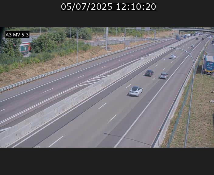 Webcam à l'Aire de Berchem au Luxembourg sur l'A3. Vue orientée vers la France