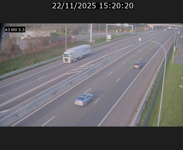 Webcam à l'Aire de Berchem au Luxembourg sur l'A3. Vue orientée vers la France
