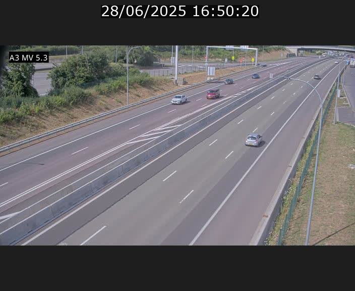 Webcam à l'Aire de Berchem au Luxembourg sur l'A3. Vue orientée vers la France