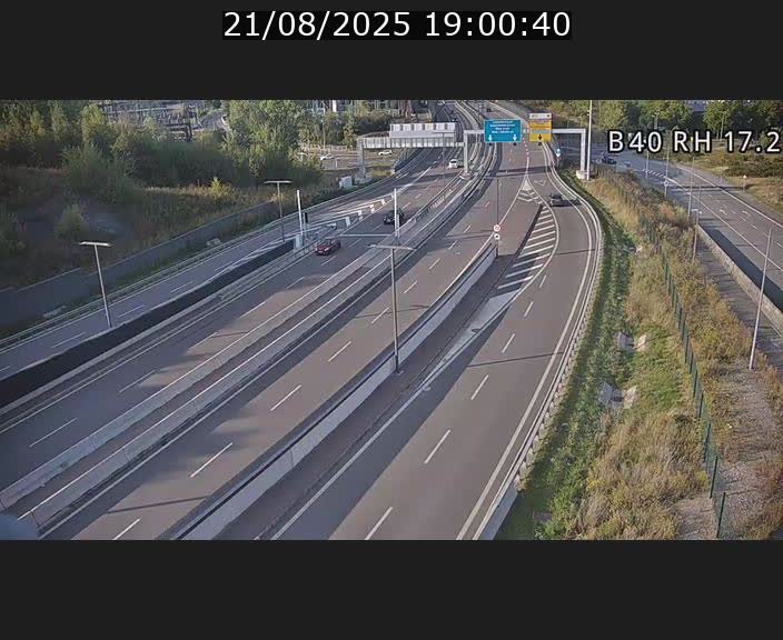 Webcam sur le contournement d'Esch Belval à hauteur de la sortie Université de Luxembourg. Vue orientée vers Luxembourg