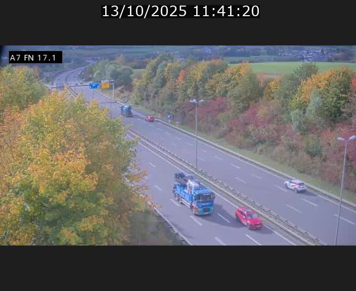 Caméra trafic Luxembourg - A7, Merscherbierg direction Mersch