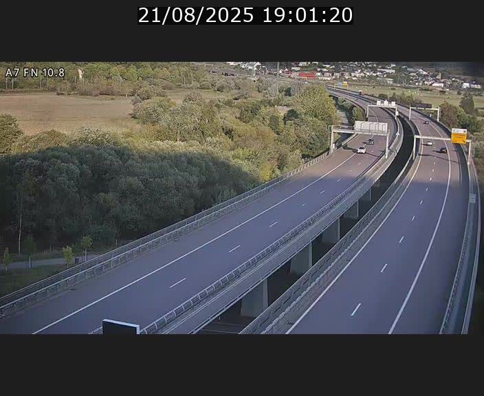 Caméra trafic Luxembourg - A7, Tunnel Gousselerbierg, sortie sud, direction rond-point Lorentzweiler (BK 10.8)