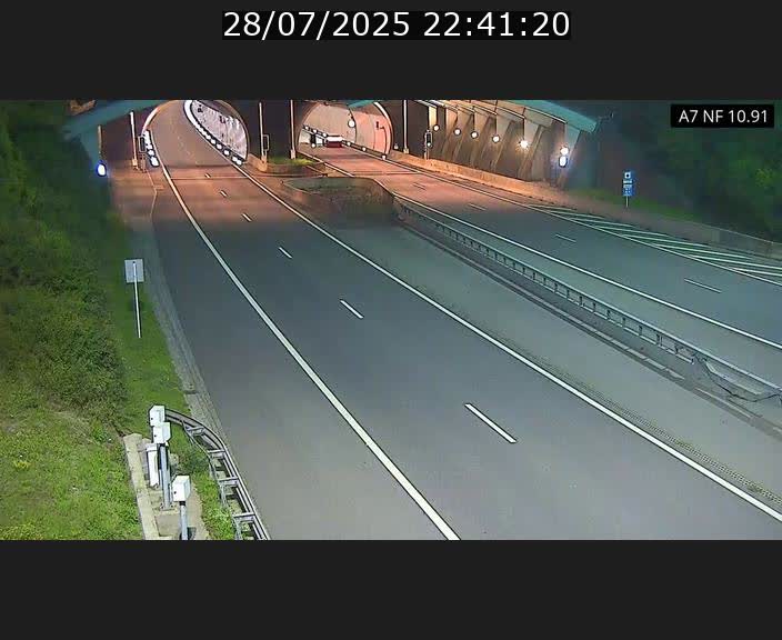 Caméra trafic Luxembourg - A7, Tunnel Gousselerbierg, entrée sud, direction Mersch