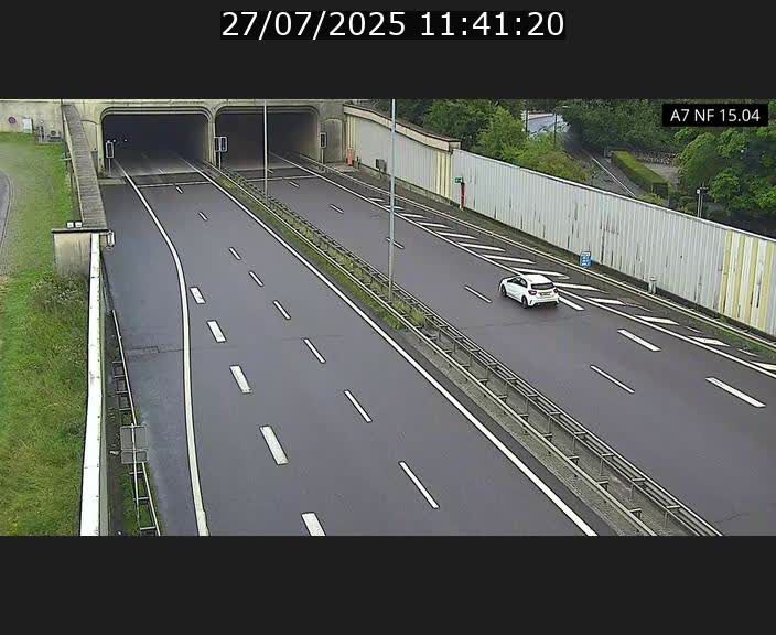 Caméra trafic Luxembourg - A7, Tunnel Mersch, entrée sud, direction Ettelbruck