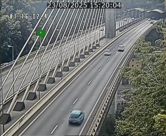 Traffic live webcam Luxembourg Sandweiler - A1 direction Luxembourg-ville - BK 2.4