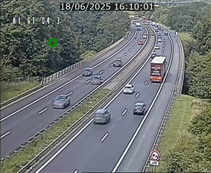 Traffic live webcam Luxembourg Itzig - A1 direction Sandweiler - BK 4.3