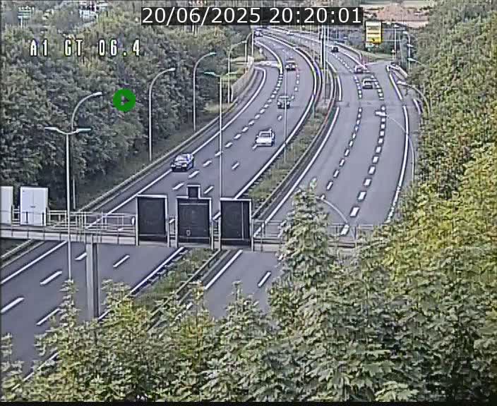 Traffic live webcam Luxembourg Hamm - A1 direction Sandweiler - BK 6.4