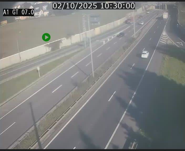Traffic live webcam Luxembourg Cents - A1 direction Kirchberg - BK 7