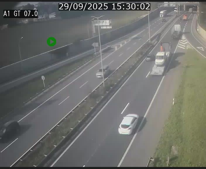 Traffic live webcam Luxembourg Cents - A1 direction Kirchberg - BK 7