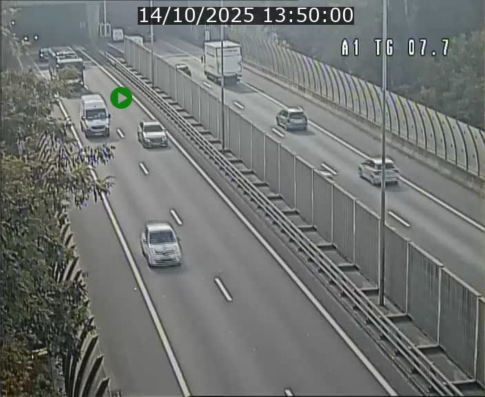 Traffic live webcam Luxembourg Kirchberg - A1 direction Luxembourg-ville - BK 7.7