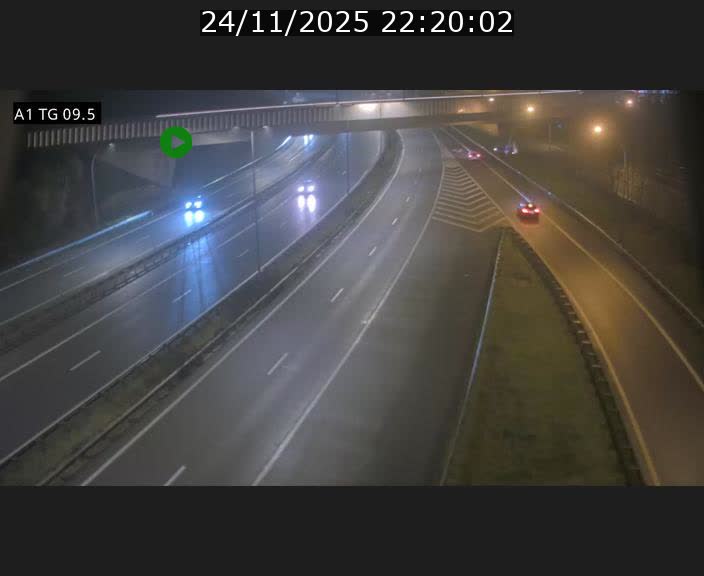 Traffic live webcam Luxembourg Jonction Grünewald - A1 direction Luxembourg-ville - BK 9.5
