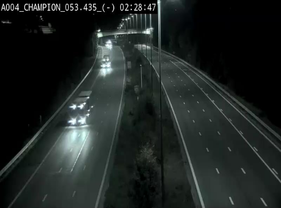 Webcam E411 à Champion, à proximité de Namur. Vue orientée vers Bruxelles