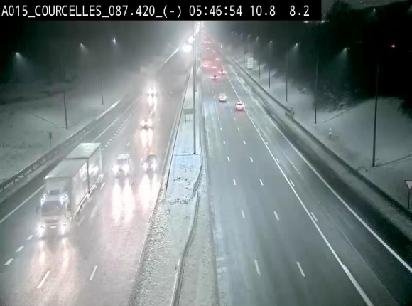Webcam autoroute Belgique - Viesville - E42 direction Mons - BK 84.35