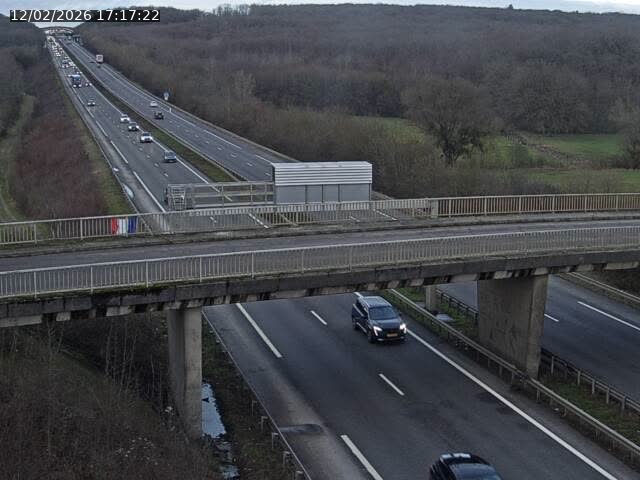 Caméra autoroute France - A31, Zoufftgen direction Luxembourg-ville, à la frontière entre la France et le Luxembourg