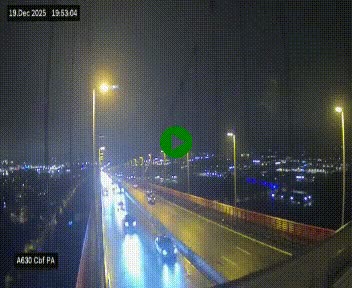 Webcam autoroute sur le périphérique de Bordeaux (A630) au nord de la ville. Caméra située sur le Pont d'Aquitaine.