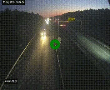 Webcam autoroute A63 en périphérie de Bordeaux au sud-est de la ville, en provenance du bassin d'Arcachon. Vue orientée vers Bordeaux
