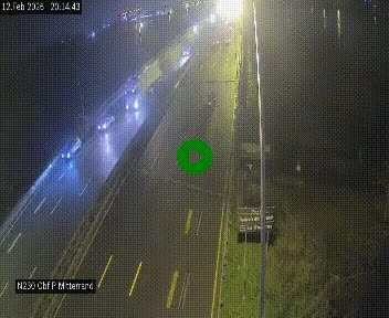 Webcam sur le périphérique de Bordeaux à l'est de la ville. Caméra située sur le Pont Mitterand sur la N230