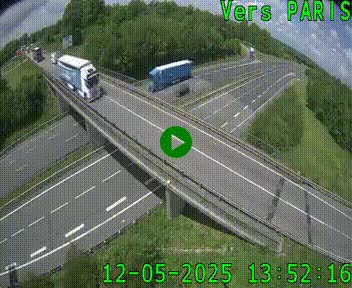 Clone of Caméra routière sur l'autoroute A20 au nord de Limoges, à la jonction avec la N520. Vue orientée vers Paris