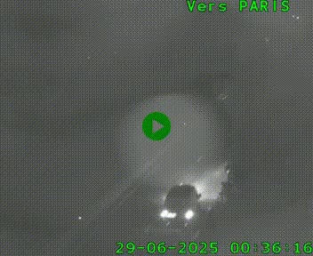 Caméra routière sur l'autoroute A20 au nord de Limoges, à la jonction avec la N520. Vue orientée vers Paris