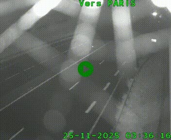 Caméra routière sur l'autoroute A20 à Saint-Hilaire-Bonneval, au sud de Limoges. Vue orientée vers Paris