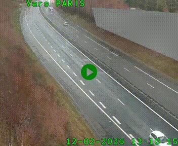Caméra routière sur l'autoroute A20 à Saint-Pardoux-l'Ortigier, à la jonction avec l'A89. Vue orientée vers Paris