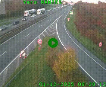 Webcam N147 au nord de Poitiers et à la jonction avec la A10