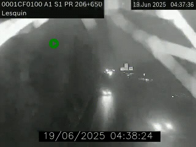 Webcam autoroute A1 à hauteur de Lesquin. Vue orientée vers Lille