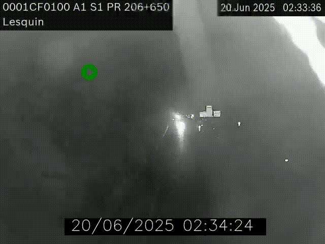 Webcam autoroute A1 à hauteur de Lesquin. Vue orientée vers Lille