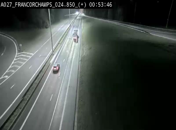 Caméra autoroutière à proximité du circuit de Spa-Francorchamps à Stavelot sur l'A27/E42