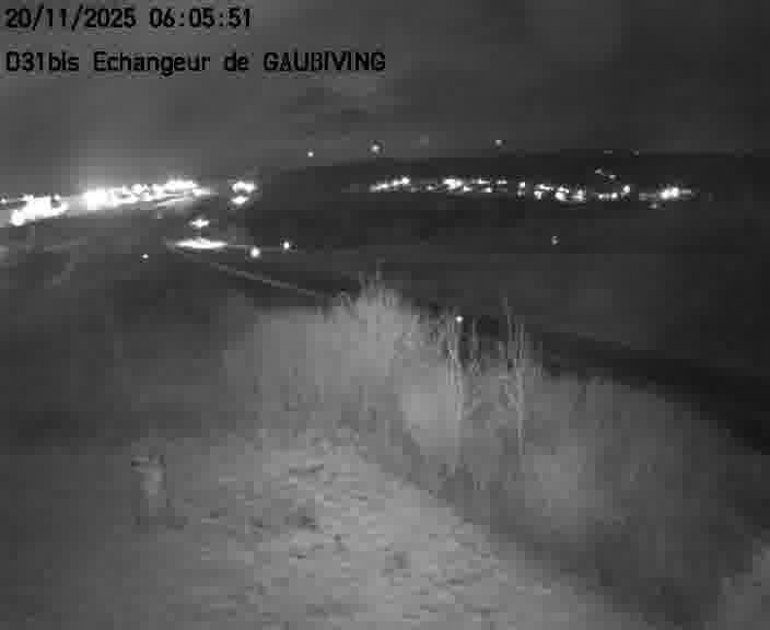 Dispositif d’observation sur D31bis (France) à Gaubiving, en direction de Sarreguemines, offrant une visualisation fiable des conditions de circulation.