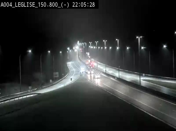 Webcam E411 dans la Côte de Léglise. Vue orientée vers Bruxelles