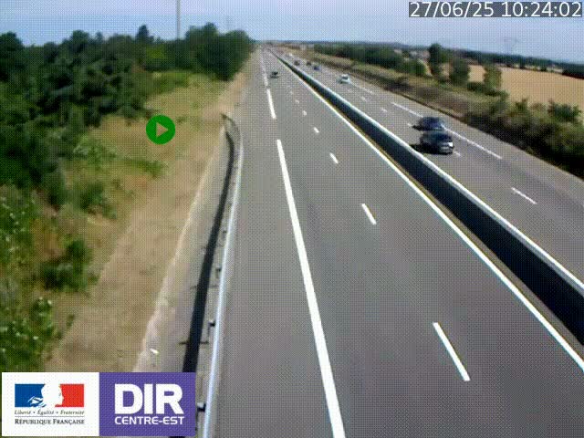 Webcam sur le contournement de Valence, sur la Nationale 7, à la jonction avec la N532, caméra orientée vers Grenoble